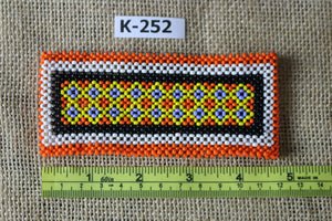 Art# K252  4.5+ inch. Original Kayapo Traditional Peyote stitch Beaded Bracelet from Brazil.