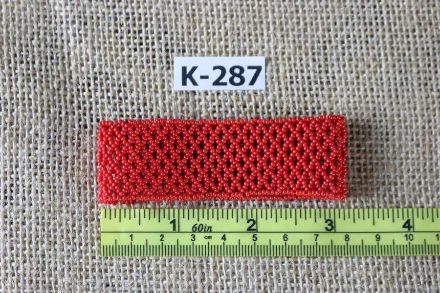 Art# K287  3+ inch. Original Kayapo Traditional Peyote stitch Beaded Bracelet from Brazil.