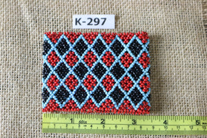 Art# K297  3+ inch. Original Kayapo Traditional Peyote stitch Beaded Bracelet from Brazil.