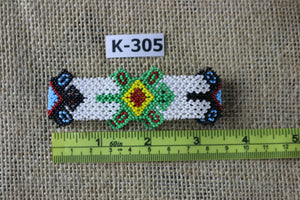 Art# K305  3.5  inch. Original Kayapo Traditional Peyote stitch Beaded Bracelet from Brazil.