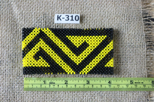 Art# K310  4+ inch. Original Kayapo Traditional Peyote stitch Beaded Bracelet from Brazil.