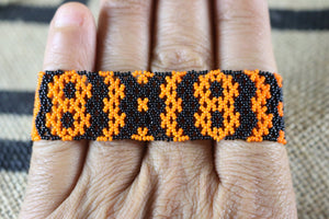 Art# K312  3+ inch. Original Kayapo Traditional Peyote stitch Beaded Bracelet from Brazil.