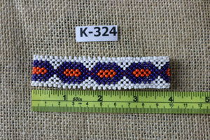 Art# K324  4  inch. Original Kayapo Traditional Peyote stitch Beaded Bracelet from Brazil