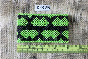 Art# K325  4  inch. Original Kayapo Traditional Peyote stitch Beaded Bracelet from Brazil