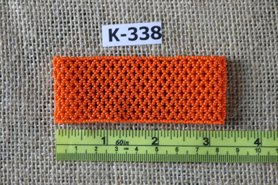 Art# K338  3+ inch. Original Kayapo Traditional Peyote stitch Beaded Bracelet from Brazil