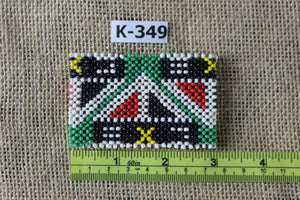 Art# K349  3 inch. Original Kayapo Traditional Peyote stitch Beaded Bracelet from Brazil