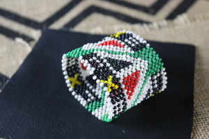Art# K349  3 inch. Original Kayapo Traditional Peyote stitch Beaded Bracelet from Brazil