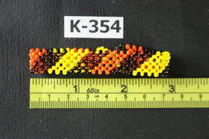Art# K354 2.5+ inch. Original Kayapo Traditional Peyote stitch Beaded Bracelet from Brazil