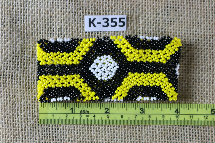 Art# K355  4 inch. Original Kayapo Traditional Peyote stitch Beaded Bracelet from Brazil