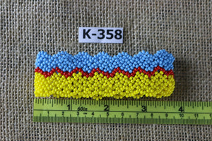 Art# K358  3.5+ inch. Original Kayapo Traditional Peyote stitch Beaded Bracelet from Brazil