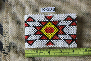 Art#  K370  4+  inch. Original Kayapo Traditional Peyote stitch Beaded Bracelet from Brazil