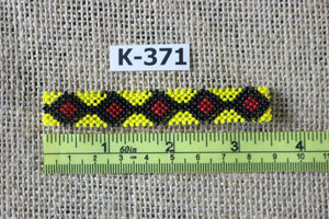 Art# K371  3.5  inch. Original Kayapo Traditional Peyote stitch Beaded Bracelet from Brazil