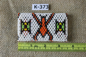 Art# 373K - 3.5  inch. Original Kayapo Traditional Peyote stitch Beaded Bracelet from Brazil