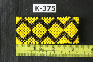 Art# K375 3+  inch. Original Kayapo Traditional Peyote stitch Beaded Bracelet from Brazil