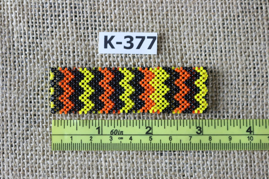 Art# K377  3  inch. Original Kayapo Traditional Peyote stitch Beaded Bracelet from Brazil