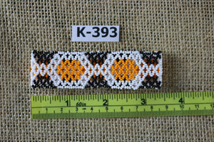 Art# K393  3+ inch. Original Kayapo Traditional Peyote stitch Beaded Bracelet from Brazil
