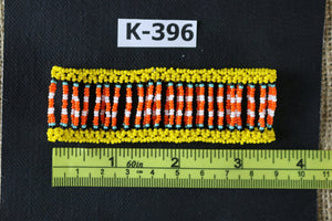 Art# K396  3.5 inch. Original Kayapo Traditional Peyote stitch Beaded Bracelet from Brazil