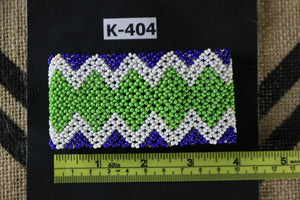 Art# K404  4 inch. Original Kayapo Traditional Peyote stitch Beaded Bracelet from Brazil