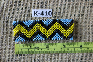 Art# K410  3+ inch. Original Kayapo Traditional Peyote stitch Beaded Bracelet from Brazil ITEM# K410