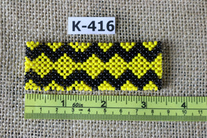 Art# K416 - 3+ inch. Original Kayapo Traditional Peyote stitch Beaded Bracelet from Brazil