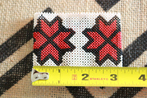 Art# K1  3+ inch Original Kayapo Traditional Peyote stitch Beaded Bracelet from Brazil.
