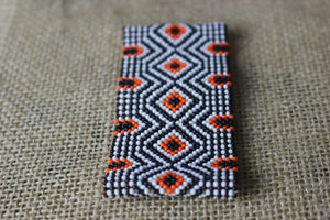 Art# K35  3.5 inch Original Kayapo Traditional Peyote stitch Beaded Bracelet from Brazil.