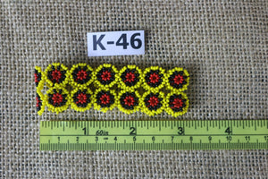Art# K46  3 inch Original Kayapo Traditional Peyote stitch Beaded Bracelet from Brazil.