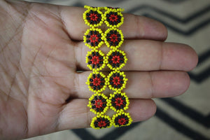 Art# K46  3 inch Original Kayapo Traditional Peyote stitch Beaded Bracelet from Brazil.