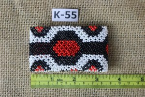 Art# K55  3.5 inch Original Kayapo Traditional Peyote stitch Beaded Bracelet from Brazil.