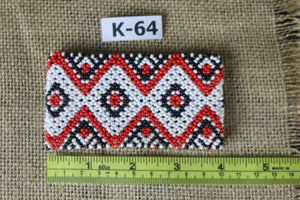 Art# K64  4 inch Original Kayapo Traditional Peyote stitch Beaded Bracelet from Brazil.
