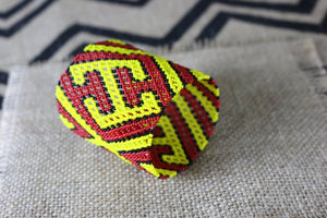 Art# K117  3+ inch Original Kayapo Traditional Peyote stitch Beaded Bracelet from Brazil.