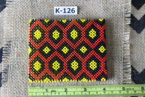 Art# K126 4 inch  Original Kayapo Traditional Peyote stitch Beaded Bracelet from Brazil.