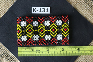 Art# K131  3+ inch. Original Kayapo Traditional Peyote stitch Beaded Bracelet from Brazil.