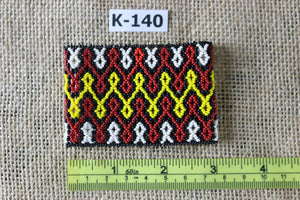 Art# K140  3 inch Original Kayapo Traditional Peyote stitch Beaded Bracelet from Brazil.