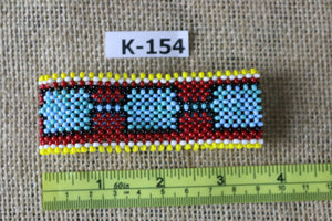 Art# K154  3.5+ inch Original Kayapo Traditional Peyote stitch Beaded Bracelet from Brazil.