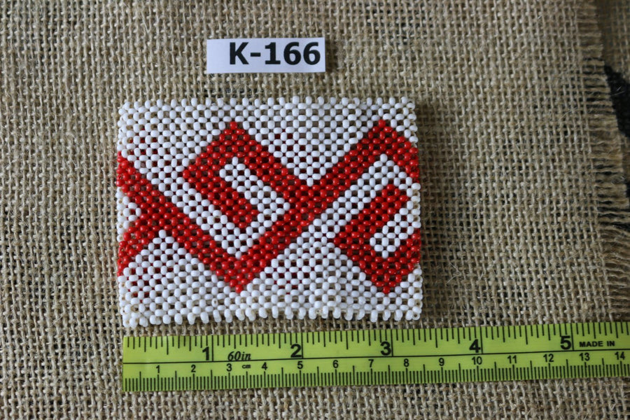 Art# K166  3+ inch Original Kayapo Traditional Peyote stitch Beaded Bracelet from Brazil.