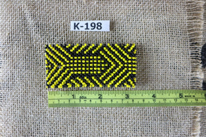 Art# K198  3+ inch. Original Kayapo Traditional Peyote stitch Beaded Bracelet from Brazil.