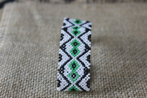 Art# K202  3+inch. Original Kayapo Traditional Peyote stitch Beaded Bracelet from Brazil.