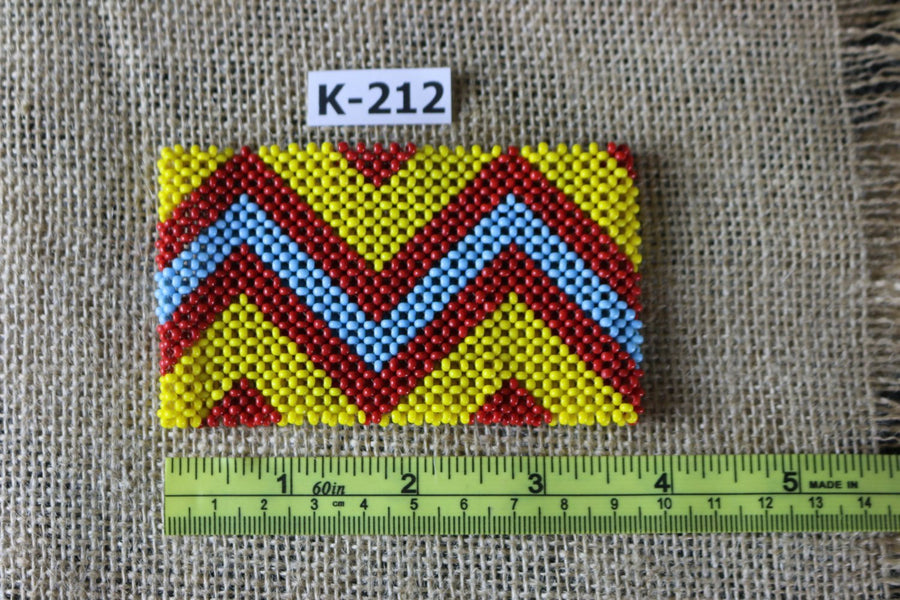 Art# K212  3.5+ inch. Original Kayapo Traditional Peyote stitch Beaded Bracelet from Brazil.