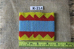 Art# K214  3.5+inch. Original Kayapo Traditional Peyote stitch Beaded Bracelet from Brazil.