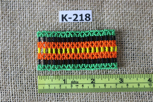 Art# K218  2.5+ inch. Original Kayapo Traditional Peyote stitch Beaded Bracelet from Brazil.