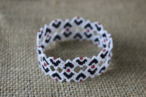 Art# K231  3+ inch. Original Kayapo Traditional Peyote stitch Beaded Bracelet from Brazil.