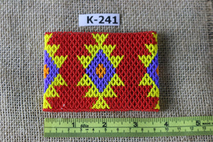 Art# K241  3.5+ inch. Original Kayapo Traditional Peyote stitch Beaded Bracelet from Brazil.