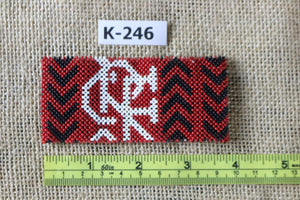 Art# K246  3.5+ inch. Original Kayapo Traditional Peyote stitch Beaded Bracelet from Brazil.