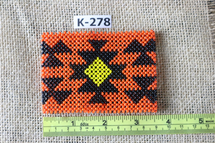 Art# K278  3.5 inch. Original Kayapo Traditional Peyote stitch Beaded Bracelet from Brazil.