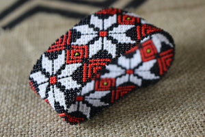 Art# K291  3.5+ inch. Original Kayapo Traditional Peyote stitch Beaded Bracelet from Brazil.