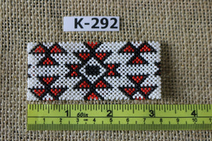 Art# K292  3+ inch. Original Kayapo Traditional Peyote stitch Beaded Bracelet from Brazil.
