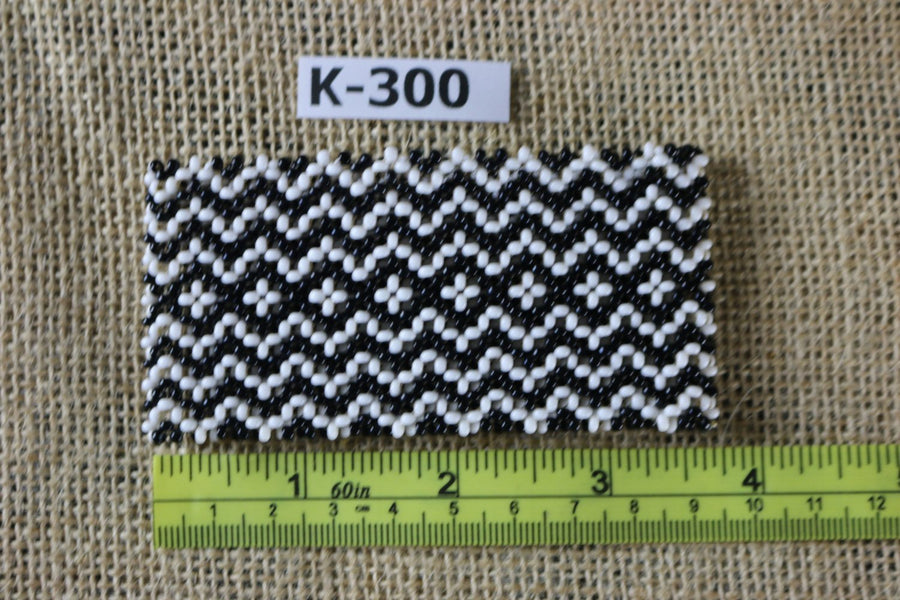 Art# K300  3.5+  inch. Original Kayapo Traditional Peyote stitch Beaded Bracelet from Brazil.