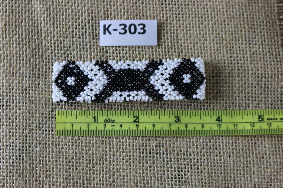 Art# K303  3.5+  inch. Original Kayapo Traditional Peyote stitch Beaded Bracelet from Brazil.