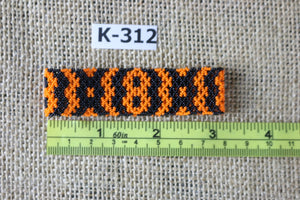 Art# K312  3+ inch. Original Kayapo Traditional Peyote stitch Beaded Bracelet from Brazil.